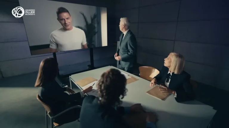 Joaquín Sánchez auf einem Bildschirm im Finetwork-Werbespot „Una conexión muy de aquí“